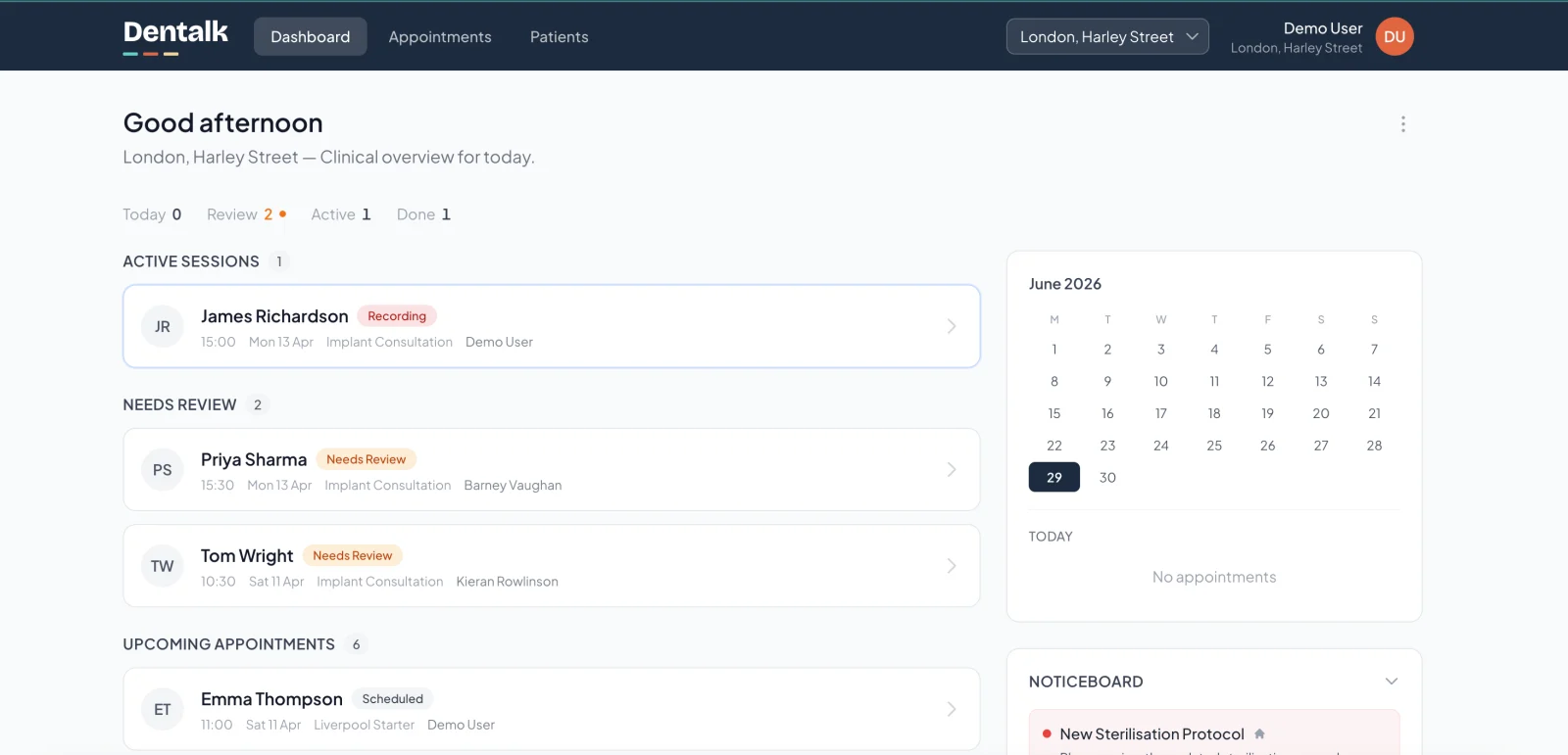 The clinician's dashboard